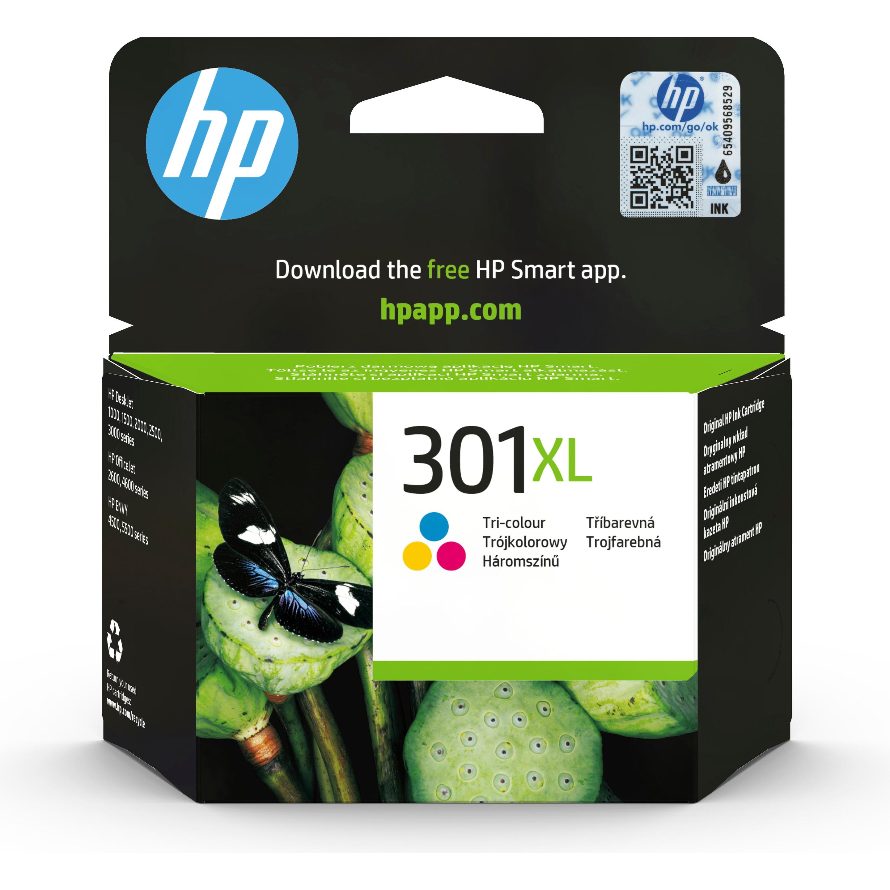 HP, Druckerpatrone, 301xl (M, C, Y)