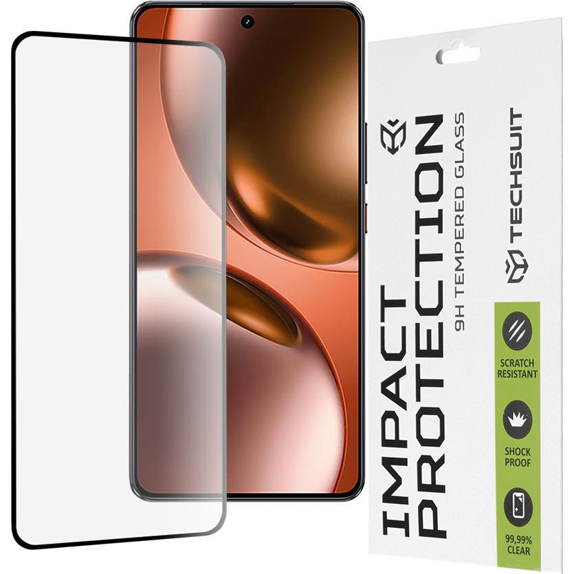 Techsuit - 111D Full Cover / Full Glue Glass - Realme GT 7 - Black (1 pz., Realme GT7), Pellicola protettiva smartphone, Nero