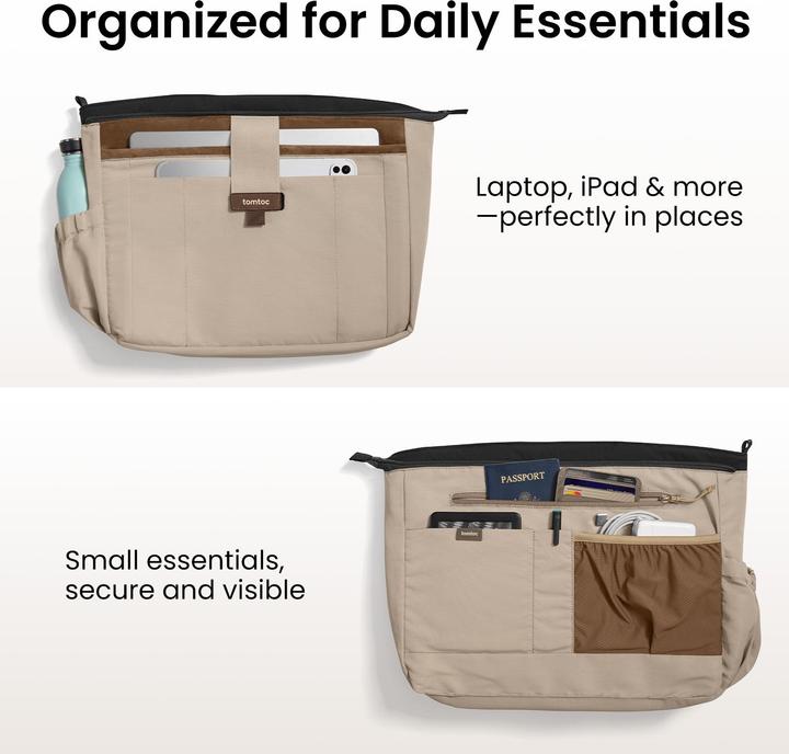 Immagine prodotto tomtoc Terra-T38 Puffy Laptop Tote Bag, 17.5L, black (17.50 l)