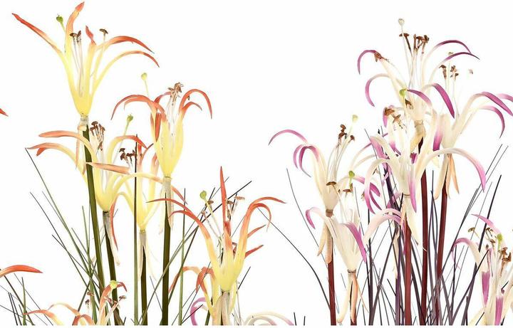 Immagine prodotto DKD Home Decor Decorative Plant Metal Orange Green Burgundy PVC 35 x 35 x 114 cm (2 Units) (114 cm)