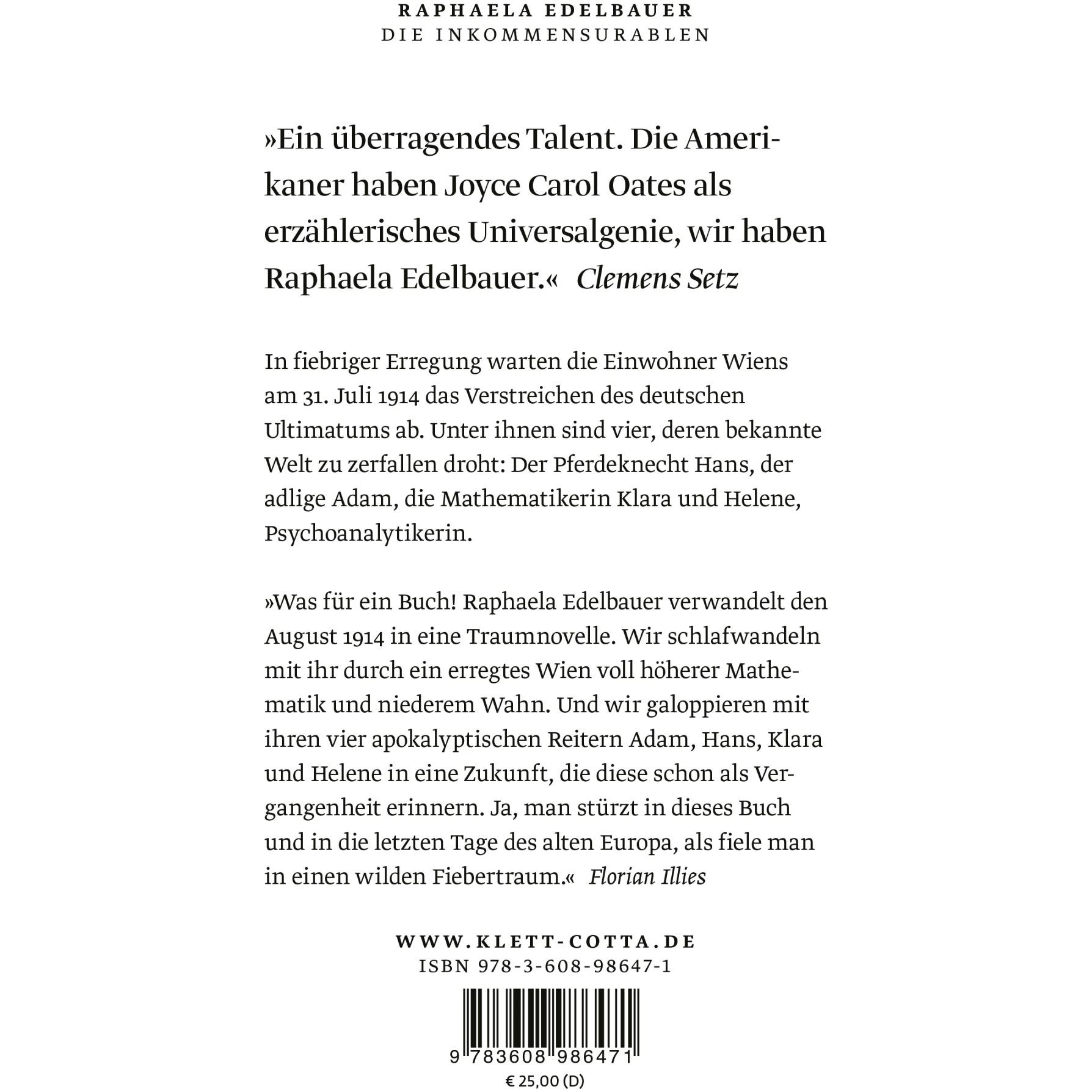 Thumbnail - Die Inkommensurablen, Belletristik von Raphaela Edelbauer