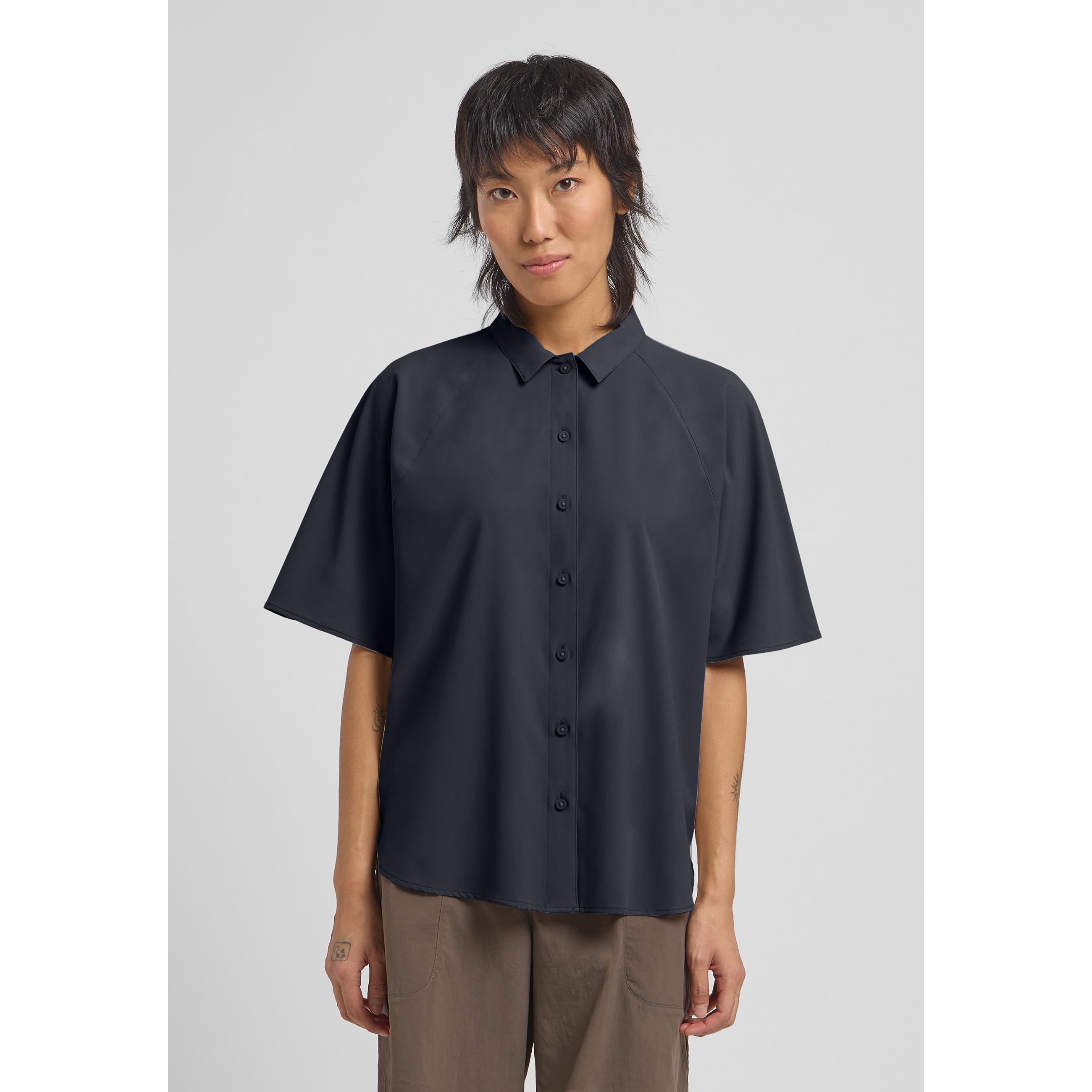 Jack Wolfskin, Damen, Sportshirt, Sierra Quest Ss Shirt W (XXL), Blau, XXL