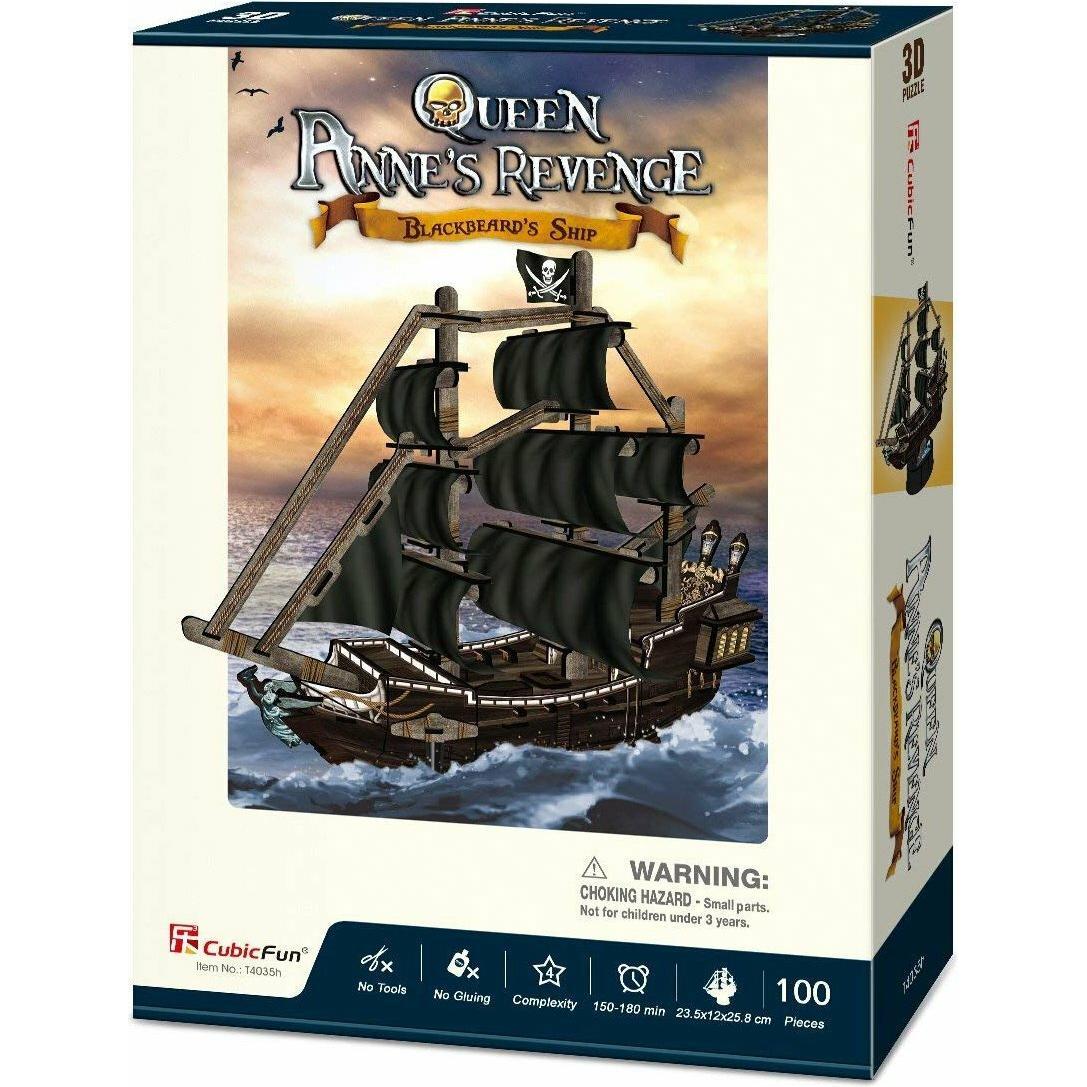 Cubicfun 3D-Puzzle Segelschiff Queen Anne's Revenge 100 Teile (100 Teile)
