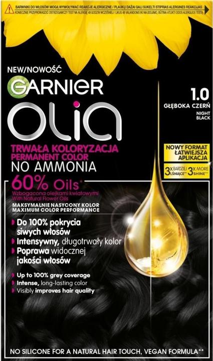Produktbild Garnier Olia Haarfarbe 10 Nachtschwarz (Schwarz)