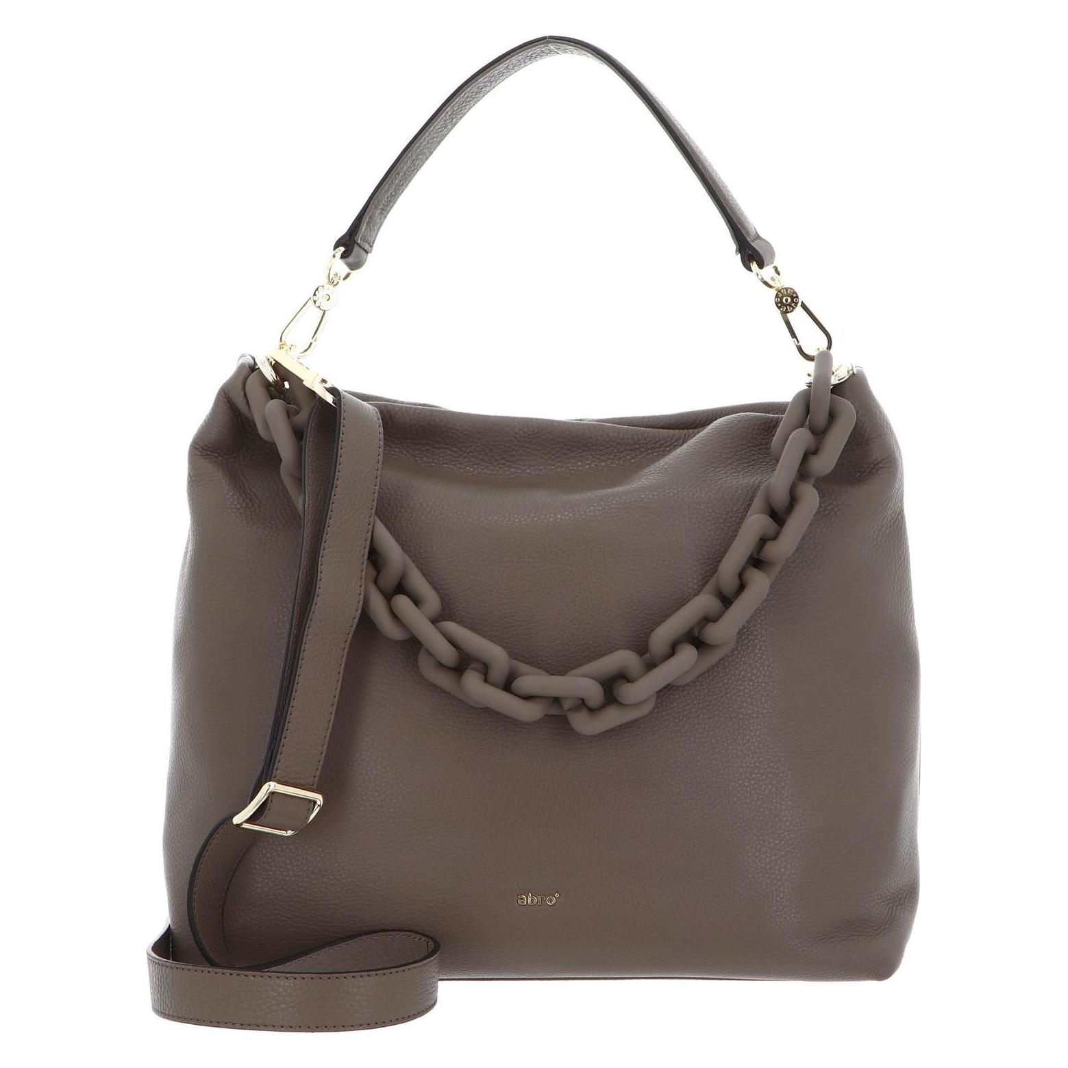 Abro, Damen, Handtasche, Leather Dalia Hobo Bag Simone, Braun