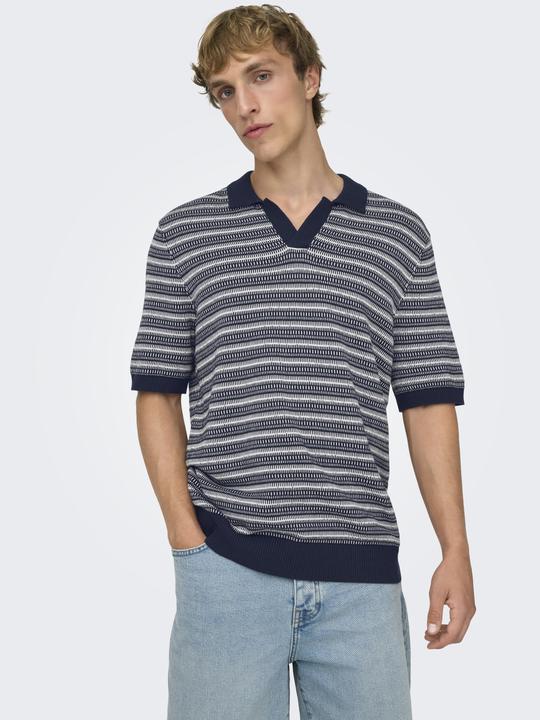Produktbild Only & Sons Onstilo Life Reg Ss Split Neck Knit Noos (M)