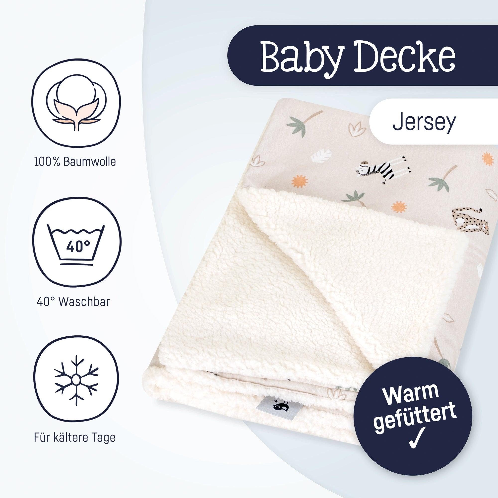 Julius Zöllner, Babydecke, Jersey Winterdecke, Savanne beige (25 x 10 cm)