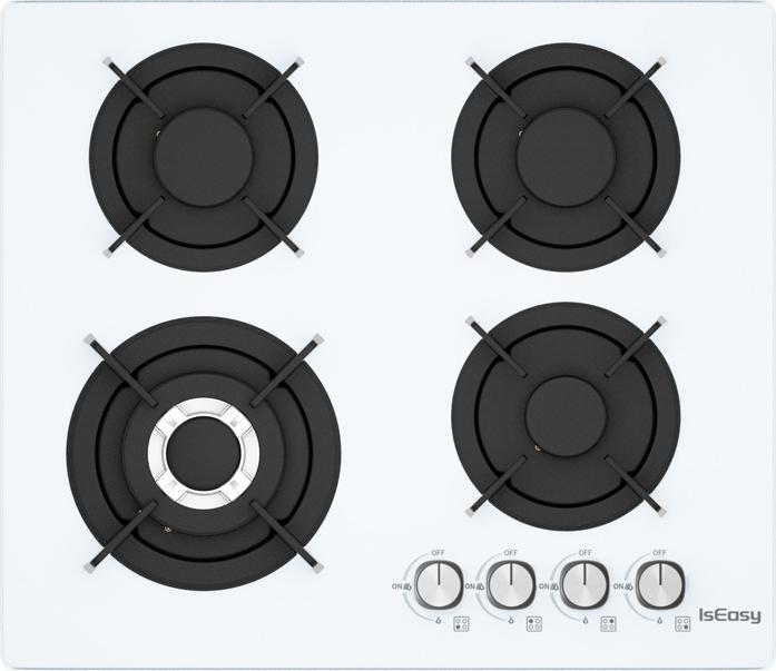 Productafbeelding IsEasy MGBG-604B glass gas hob