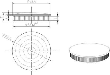 Produktbild OK-Line Endkappe Handl+AMMApA-ufe OKLINE gew+AMMAtg-lbt (Edelstahl)