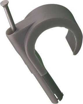 Csdk SL Mepac plugclip med søm for kabel 11-15 mm. grå. bor Ø 5,5 mm - (100 stk.)