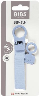 Actual product image Bibs Pacifier Clip Loop Dusty Blue