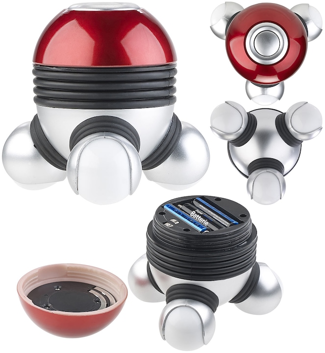 Actual product image Newgen medicals Mini Vibrating Massager with 3 Heads & LED Lighting