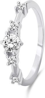 Immagine prodotto Brilio Argento - Incantevole anello in argento con zirconi RI040W - Circuito: 58 mm (58)