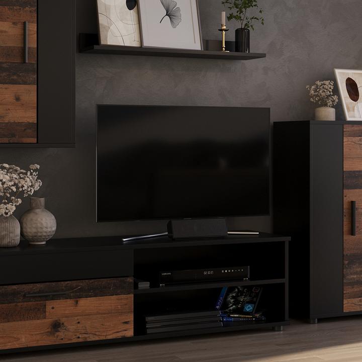 Immagine prodotto Vicco Wohnwand Berno, Braun/Anthrazit, 4-teiliges Set