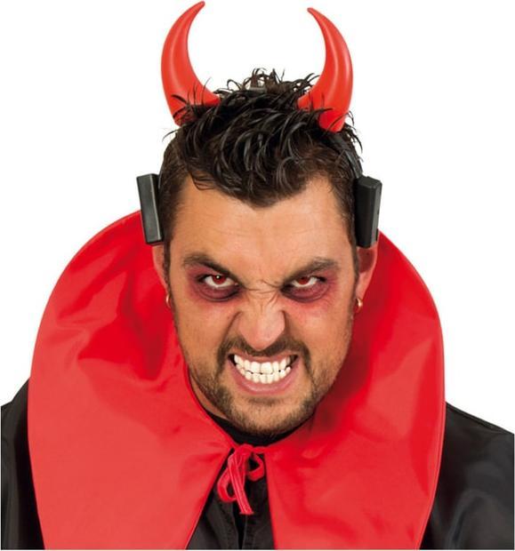 Actual product image Fries Headband - devil horns - with flashing function