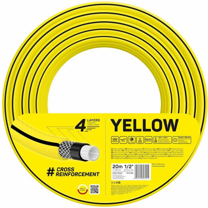 Image du produit Cellfast TUYAU DE JARDIN JAUNE, TAILLE : 5/8 pouce, LONGUEUR : 30 m (30 m)