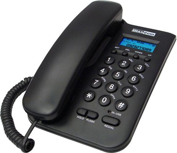 Maxcom KXT100 Schwarzes SCHNURTELEFON