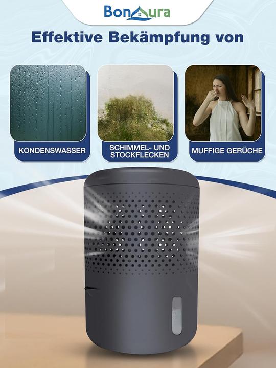 Produktbild BonAura Luftentfeuchter ohne Strom mit Nachfüllpack (23 m²)