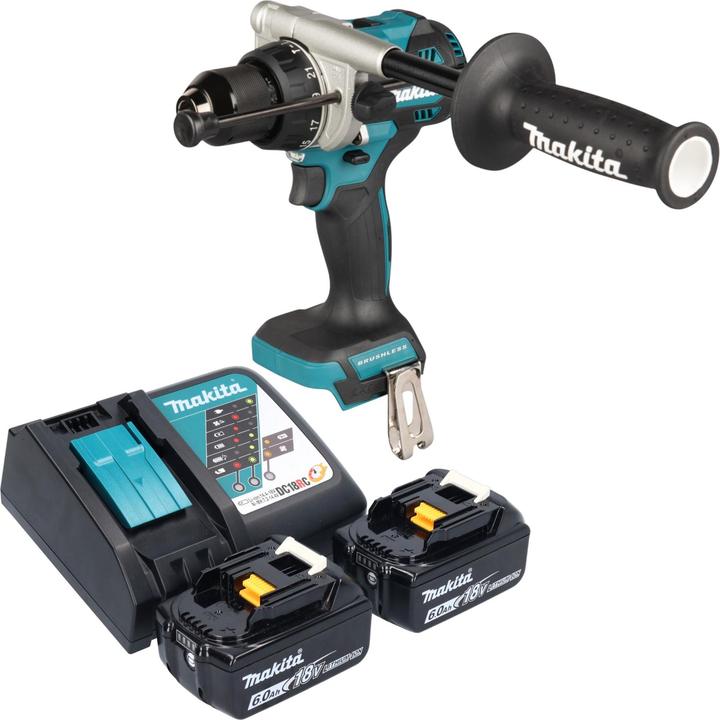 Immagine prodotto Makita DHP 492 RG Avvitatore a percussione a batteria 18 V 141 Nm Brushless + 2x batteria 6,0 Ah + (Batteria ricaricabile)