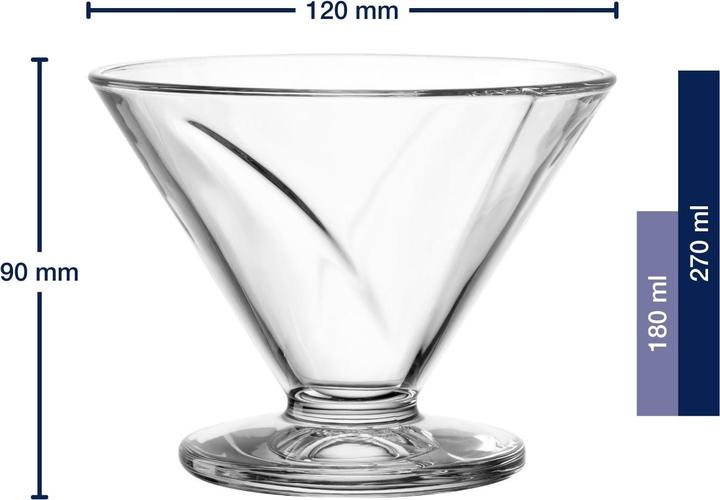 Immagine prodotto Leonardo Schale Cono 4 Stück, Transparent (12 cm, 0.27 l, 4 x)