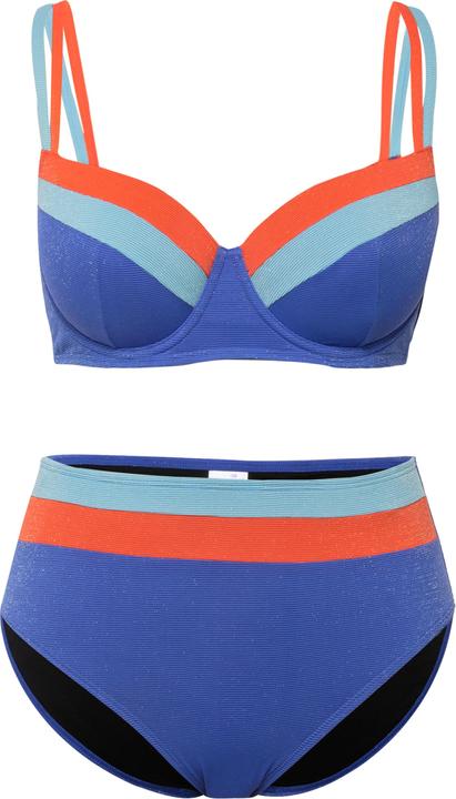 Produktbild Ulla Popken Bikini, D-Cup, Glitter, Softcups, Bügel, Doppelträger (56)