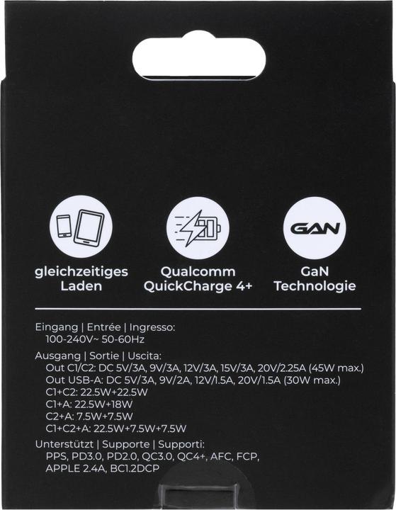 Actual product image Onit USB Wall Charger Trial QC4+ 45 W GaN Black (45 W)