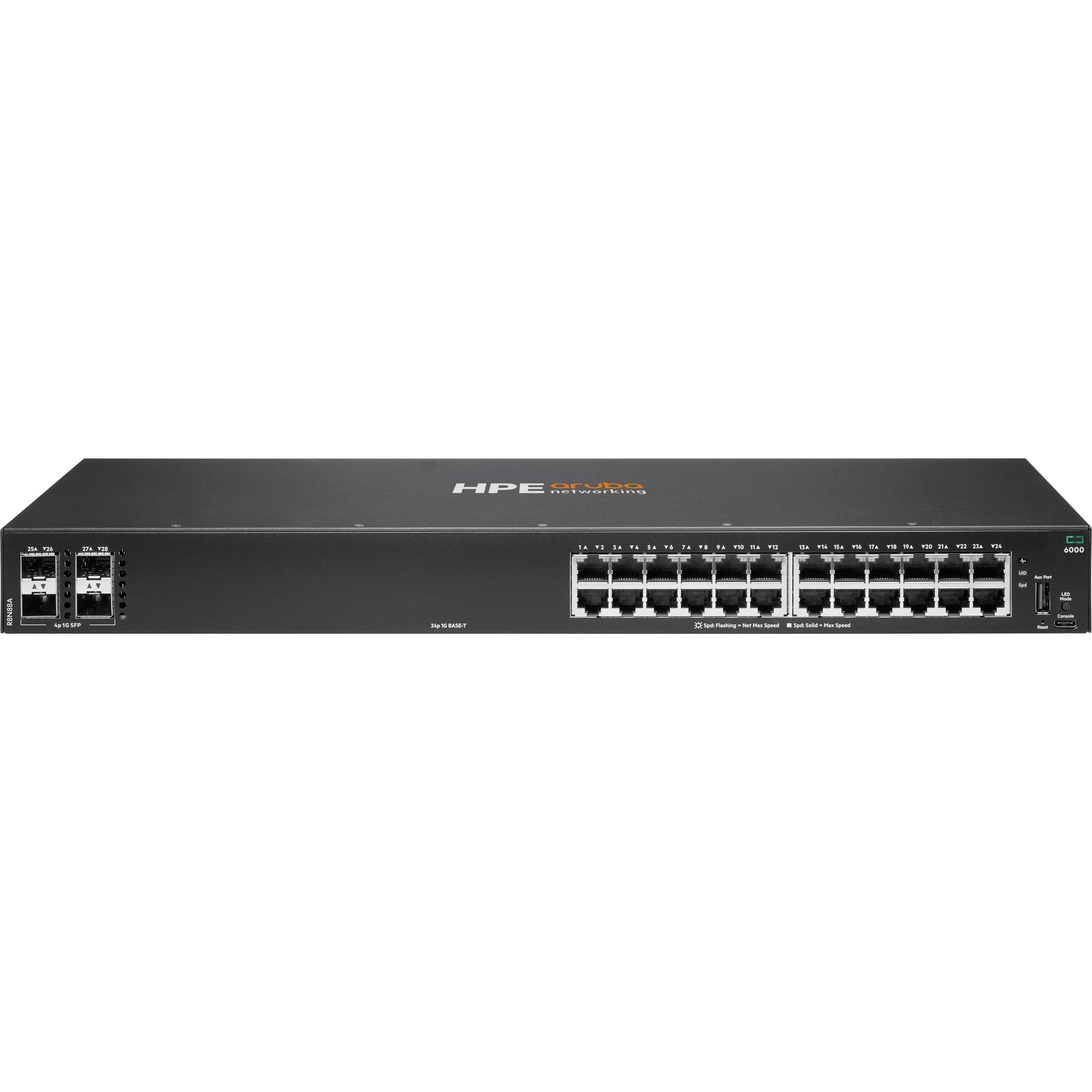 Hpe Grigio Aruba 6000 24G 4Sfp Gestito (24 Porte), Switch Di Rete,