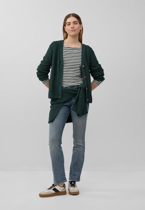 Produktbild s.Oliver Strickjacke Strickjacke in Ripp-Optik mit Knopfleiste (48)