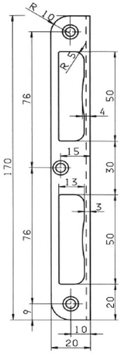 Actual product image BKS Angle striking plates B 9000 (Door handle)
