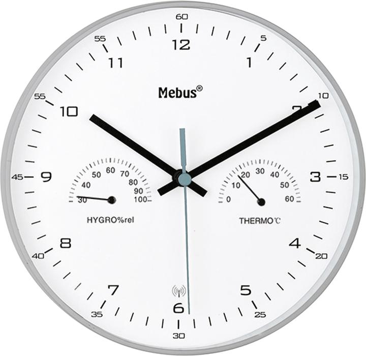 Mebus Funk-Wanduhr Kunststoff