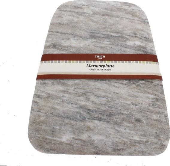 Produktbild MICA Living Marmorplatte - hellgrau - ca. 30 x 26 x 1,5 cm