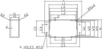 Image du produit HP Autozubehör Boîtier étanche En Aluminium Moulé Par Injection Avec Bride (Boîtier)