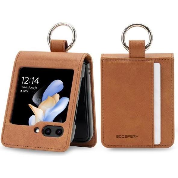 Mercury Basic Diary Sam Z Flip6 F741 jasnobrązowy/light brown (Samsung Galaxy Z Flip6), Smartphone Hülle, Braun
