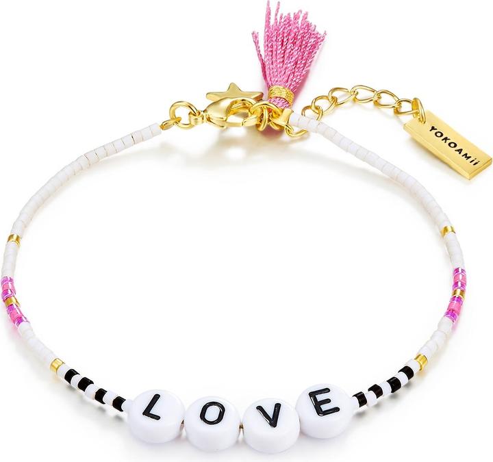 Produktbild Yokoamii Damen Love Edelstahl Miyuki Perlen gelbgold - 30052 (17 cm, Edelstahl)