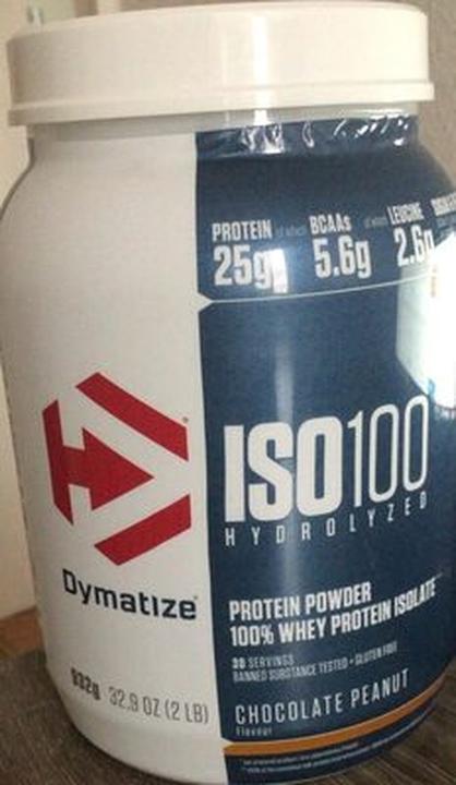 Produktbild Dymatize ISO 100 (Schokolade, Erdnuss, 1 x, 932 g)