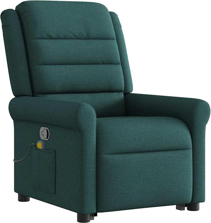 Immagine prodotto VidaXL Poltrona massaggiante con ausilio stand-up in tessuto verde scuro