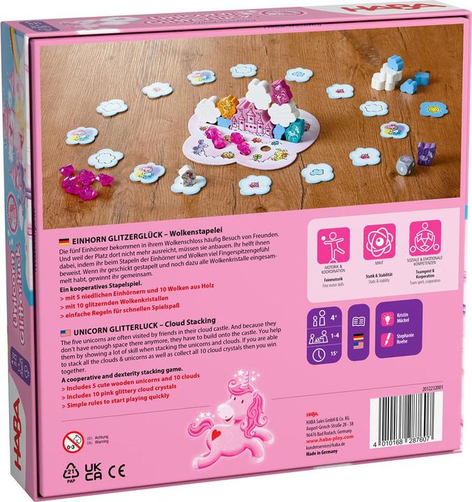 Actual product image Haba Einhorn Glitzerglück Die Wolkenstapelei (German)