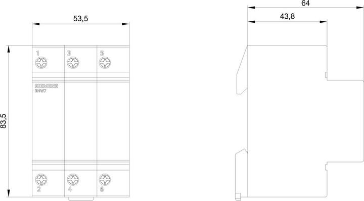 Produktbild Siemens SIEM 3NW7033 Zylindersicherungshalter 32A 3p o.Signalmelder (32 A)