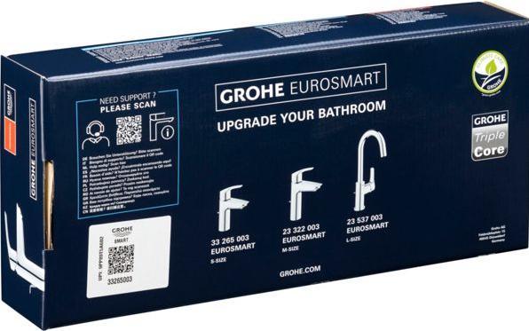 Actual product image Grohe EH-WTbatt EUROSMART 1/2" S-Size chr
