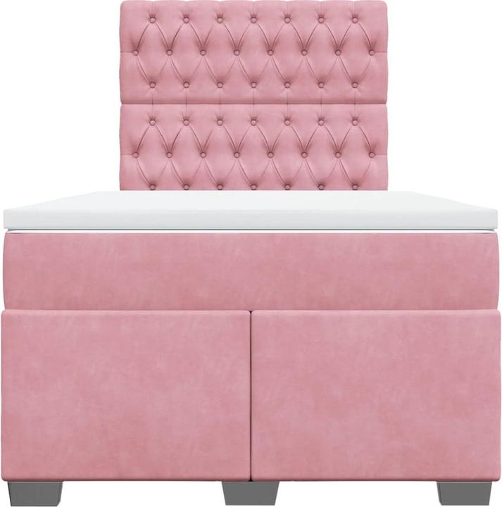 Actual product image vidaXL Bo x spring bed with mattress 160 x 200 cm velvet (160 x 200 cm)