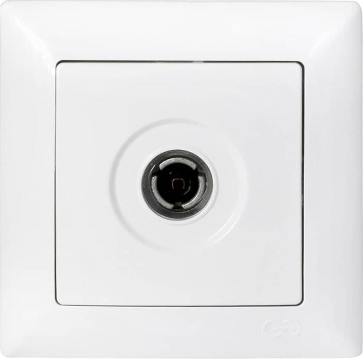 Actual product image Gunsan Visage Sat socket outlet TV aerial socket white