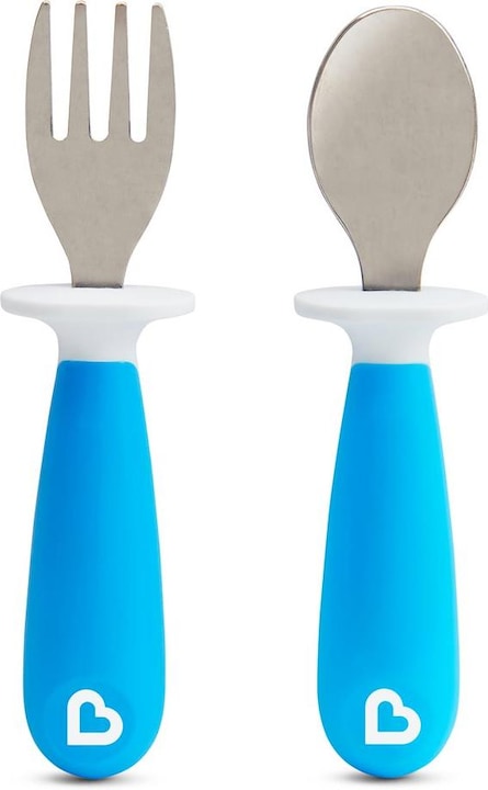 Actual product image Munchkin Raise spoon and fork stainless steel