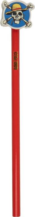 Actual product image Cinereplicas One Piece pencils with eraser topper Luffy