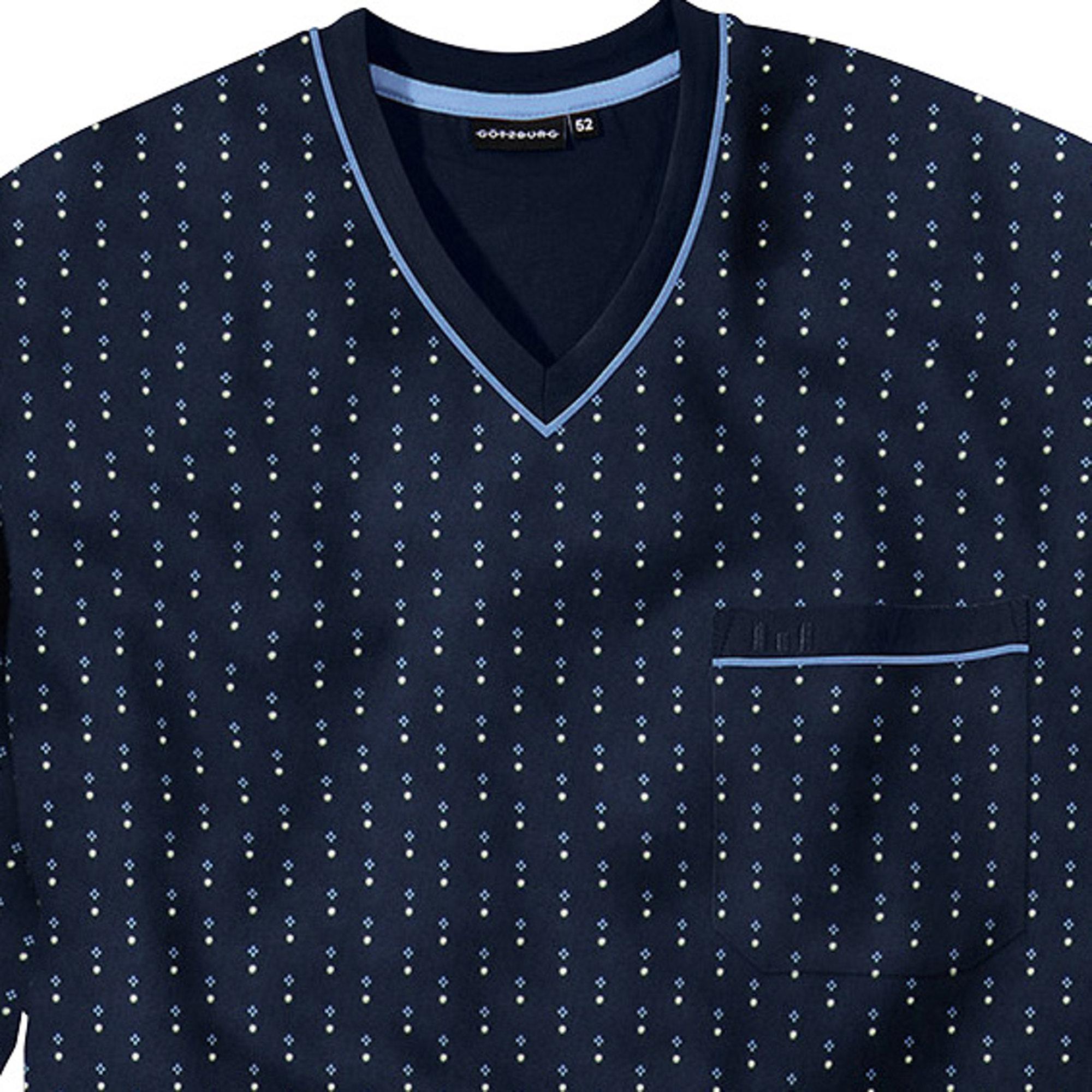 Thumbnail - Götzburg, Herren, Pyjama, Herren-Nachthemd, Blau, (58)