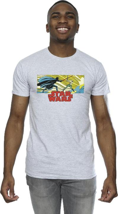 Actual product image Star Wars Mens Comic Strip Luke And Vader T-Shirt (M)