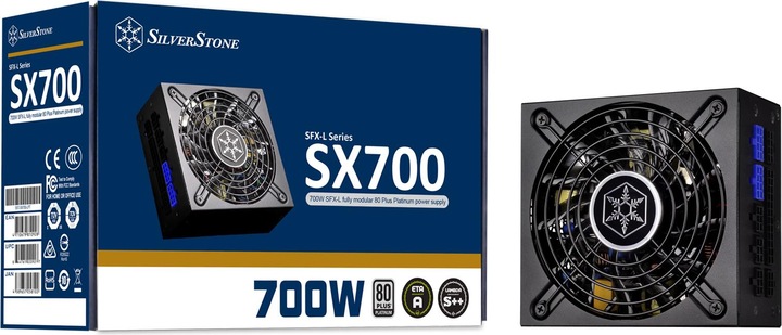 Actual product image Silverstone SST-SX700-LPT v1.1 SFX-L Power Supply 80 PLUS Platinum, modular - 700 Watt (700 W)
