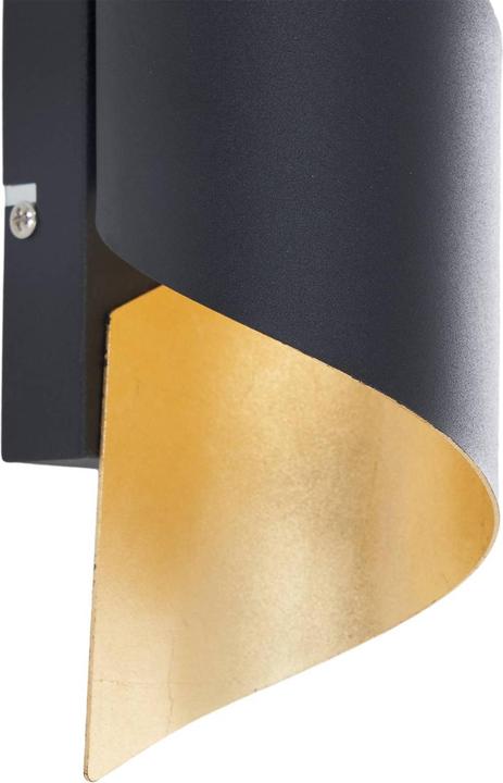 Produktbild Lindby Metall-Wandleuchte Desirio, schwarz-gold (330 lm, G9)