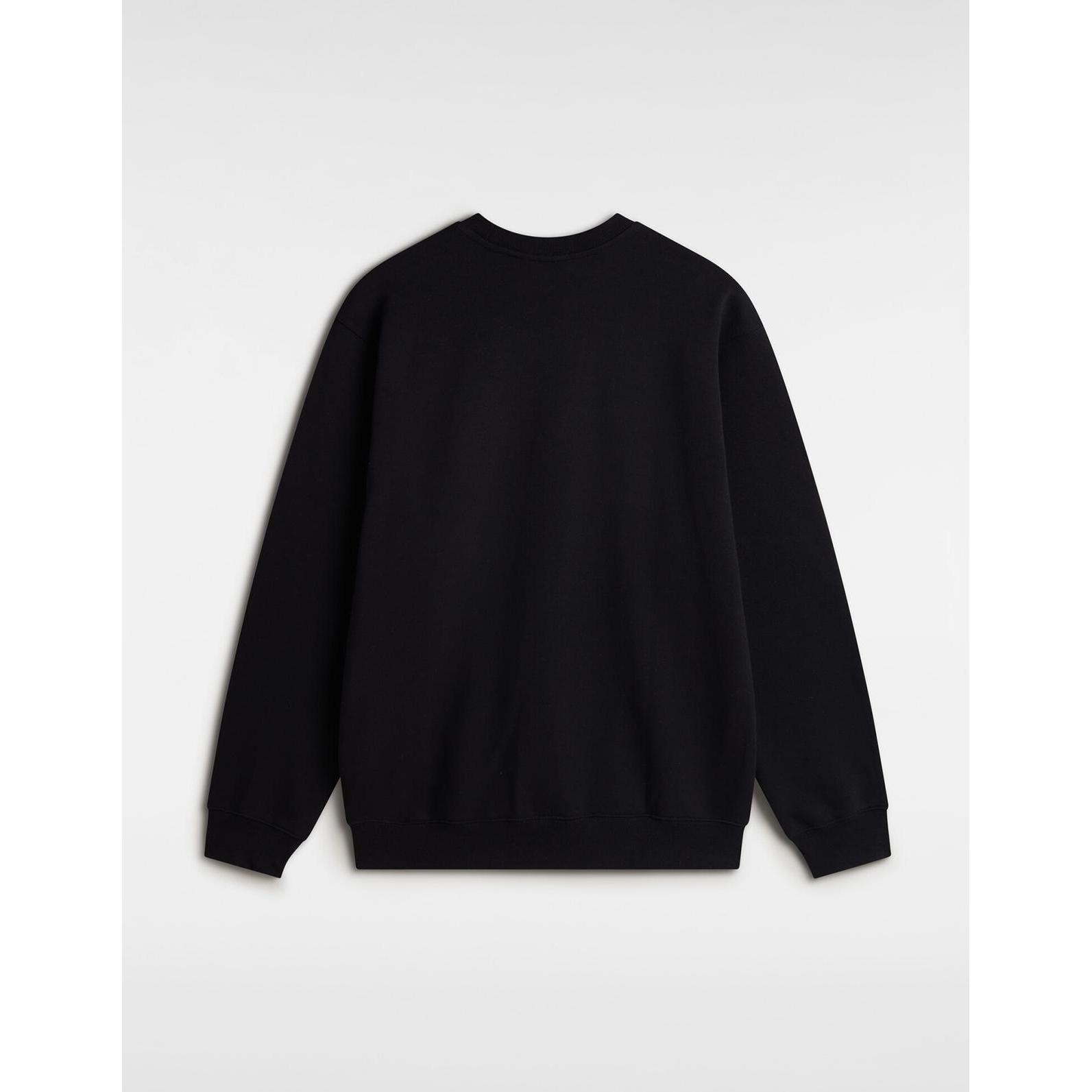 Vans, Uomini, Felpa + Maglione, LEFT CHEST II LOOSE CREW Black, Nero, (XXL)