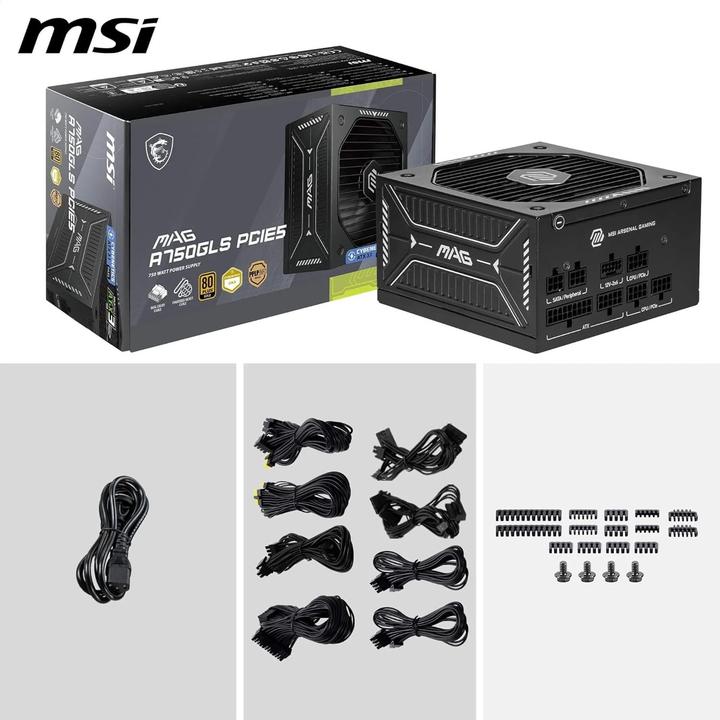 Produktbild MSI Netzteil MAG A750GLS PCIE5 750Watt (750 W)