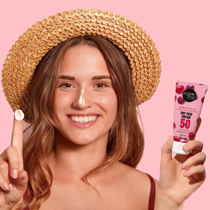 Actual product image Organic Shop Sunscreen Day Face Cream 50 SPF for Oily Skin 50ml (Suntan cream, SPF 50, 50 ml)